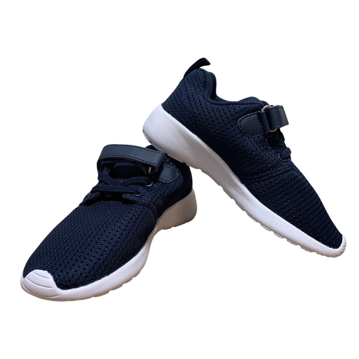 Runside Little Boys Size 12 Navy Sneakers Lace Up Hook Loop Fastener Shoes