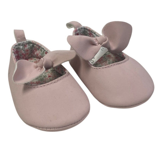 New Carter's 3-6 Months Baby Girl Pink Faux Leather Slip On Shoes
