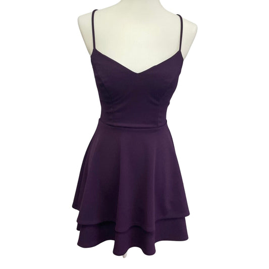 City Studio Junior Size 1 Spaghetti Strap Back Bow Machine Washable Formal Dress