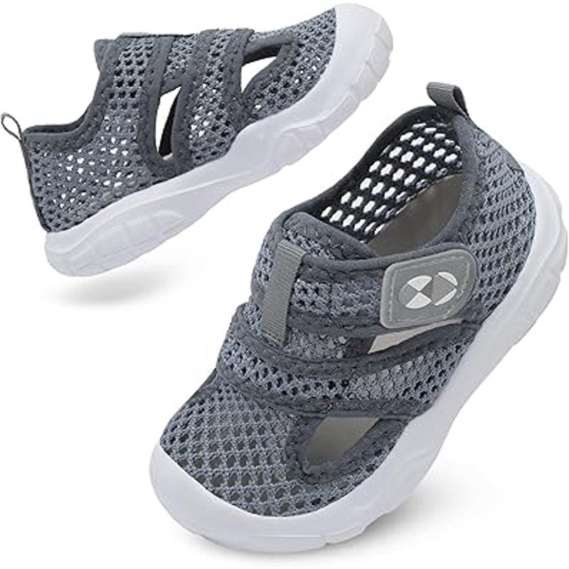 Centipede Demon Toddler Boys Size 9 Gray Water Sandal Latch & Hook Close Shoes