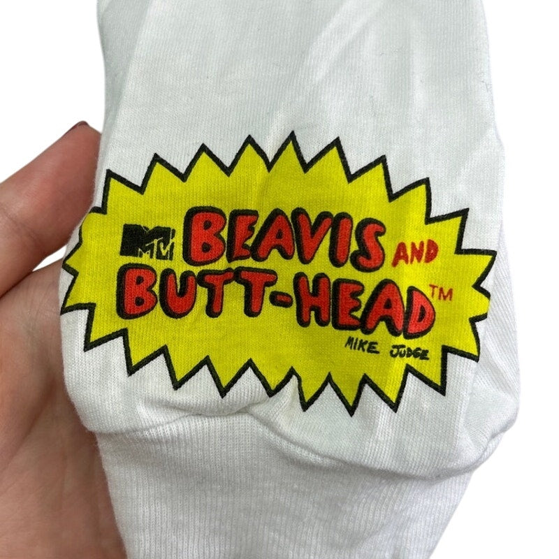 MTV Beavis And Butt-Head Mens Small PolyCotton Long Sleeve Crew Neck Tee Shirt