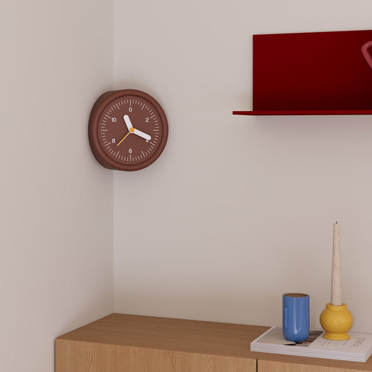 Brown Corner Clock-0