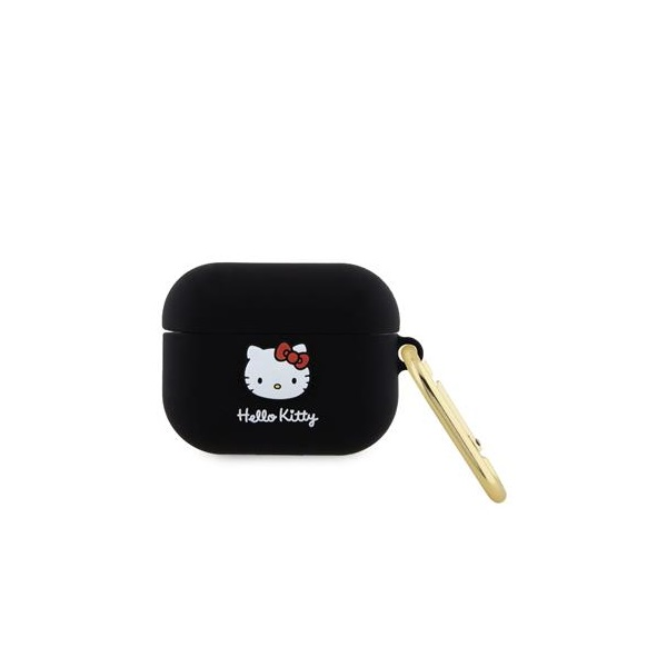 Hello Kitty 3D Kitty Head Airpods Pro Szilikon tok - Fekete (HKAP3DKHSK)-0