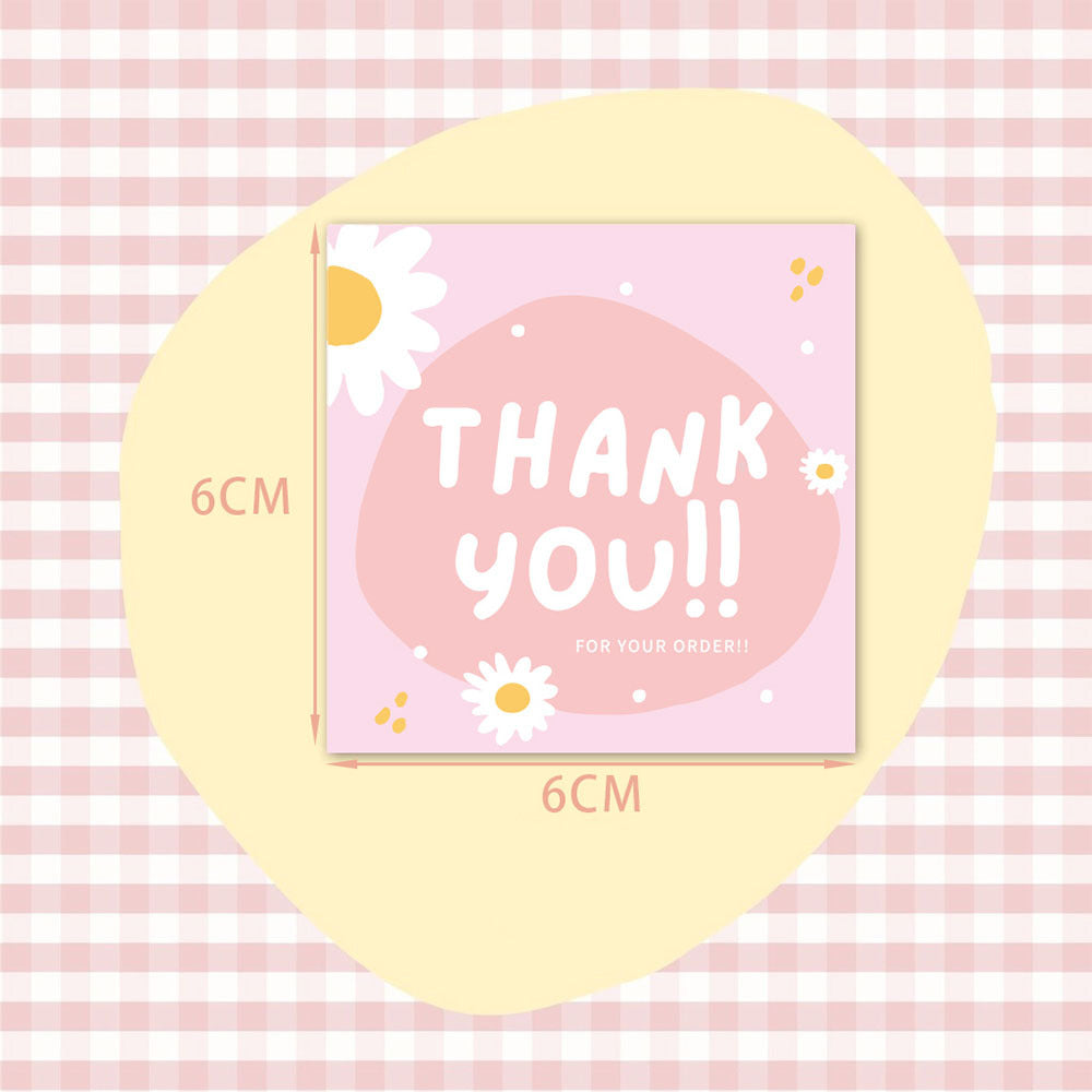 50 PcsPack Square Simple Thank-you Card Coated Paper Business Cards