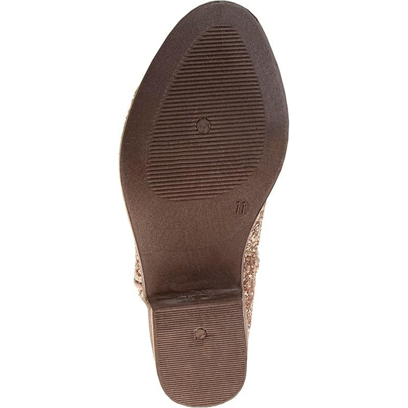 New Josmo Girls Size 2 Gold Glitter Low Heel Size Zip Cowboy Western Boots