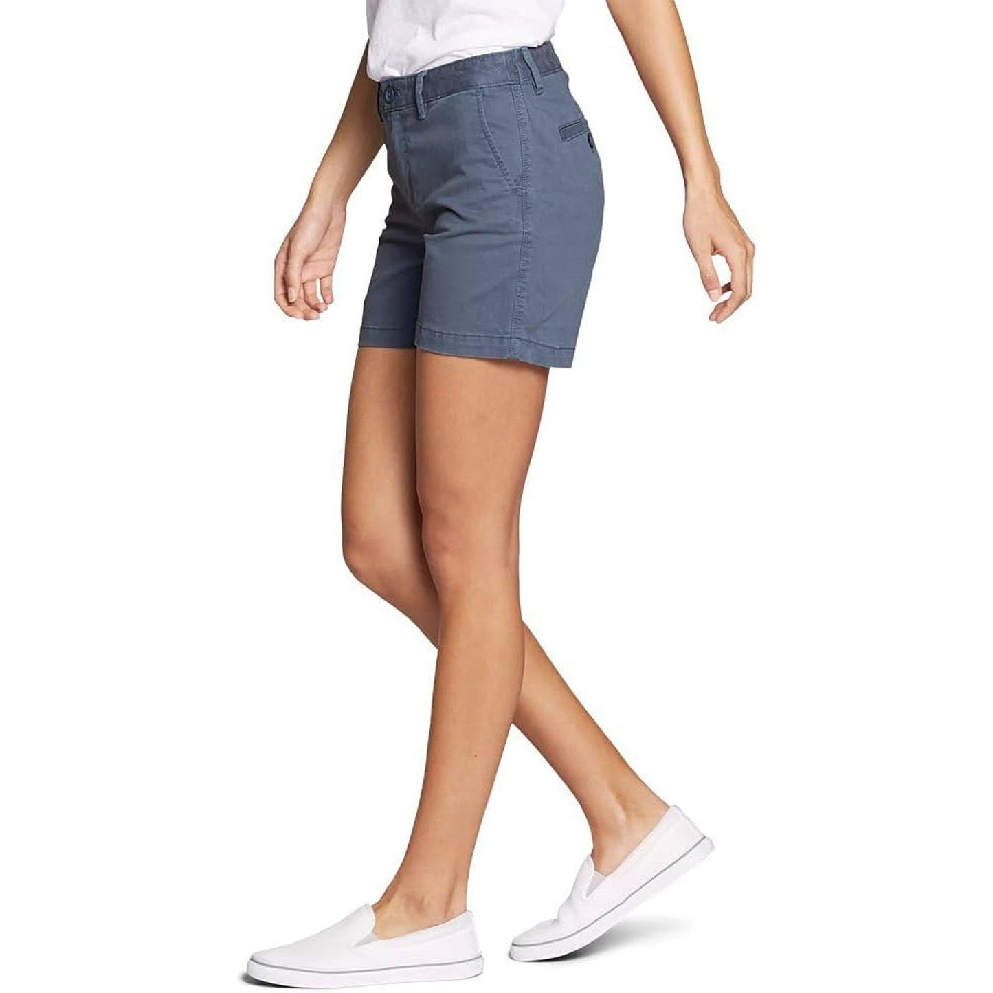 New Eddie Bauer Womens Size 14 Blue Willit Stretch Legend Wash Midrise Shorts