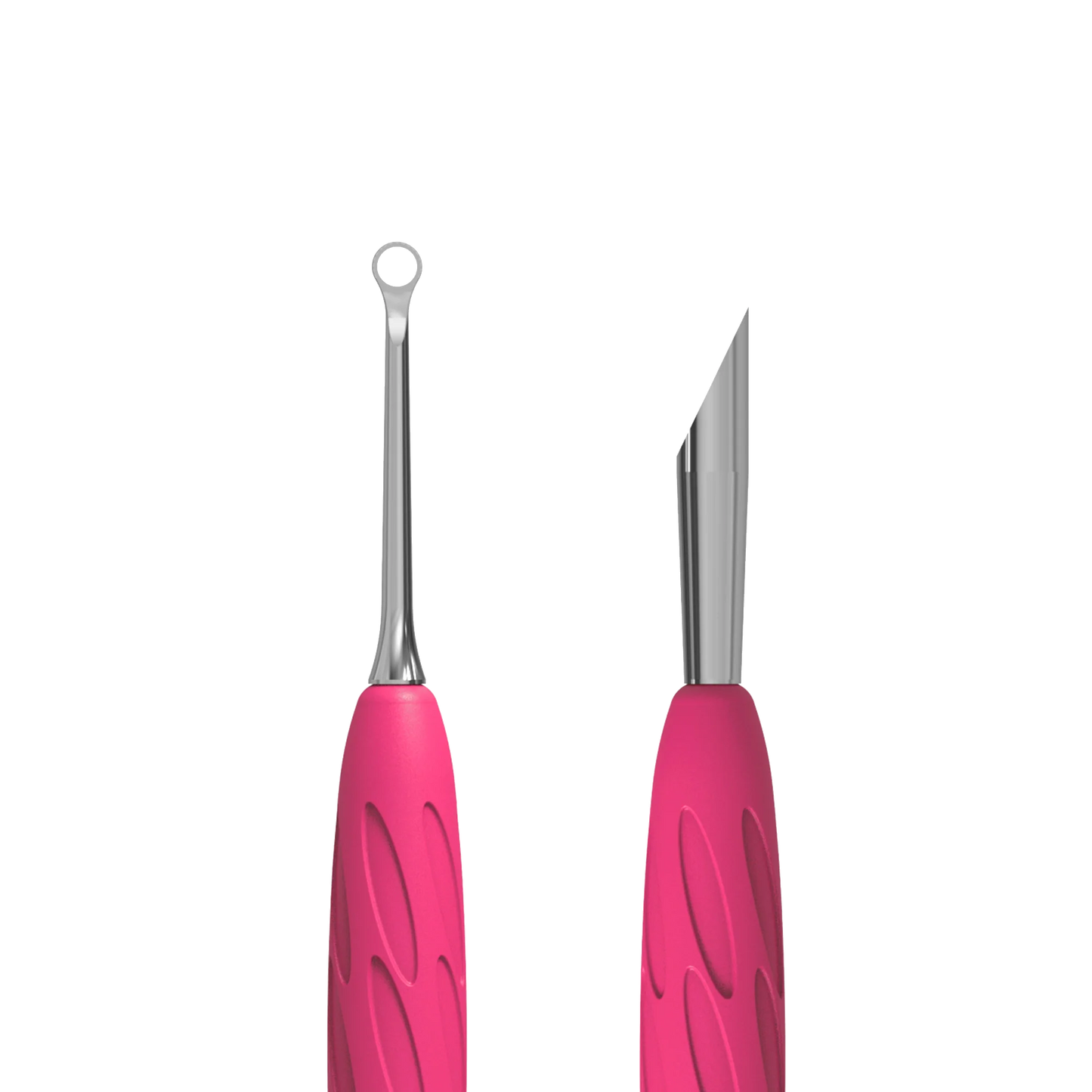 Manicure Pusher With Silicone Handle "Gummy" UNIQ 11 TYPE 2 (Slanted Pusher + Ring) PQ-11/2 STALEKS-1