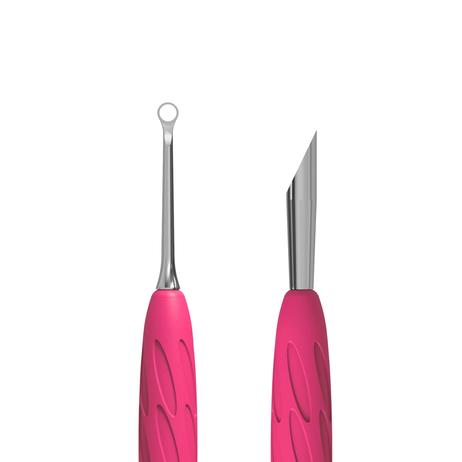 Manicure Pusher With Silicone Handle "Gummy" UNIQ 11 TYPE 2 (Slanted Pusher + Ring) PQ-11/2 STALEKS-1