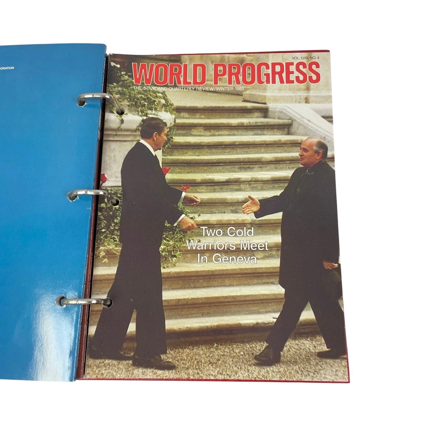 Vintage 1985 World Progress Yearbook Binder Spring Winter Summer Fall Collection