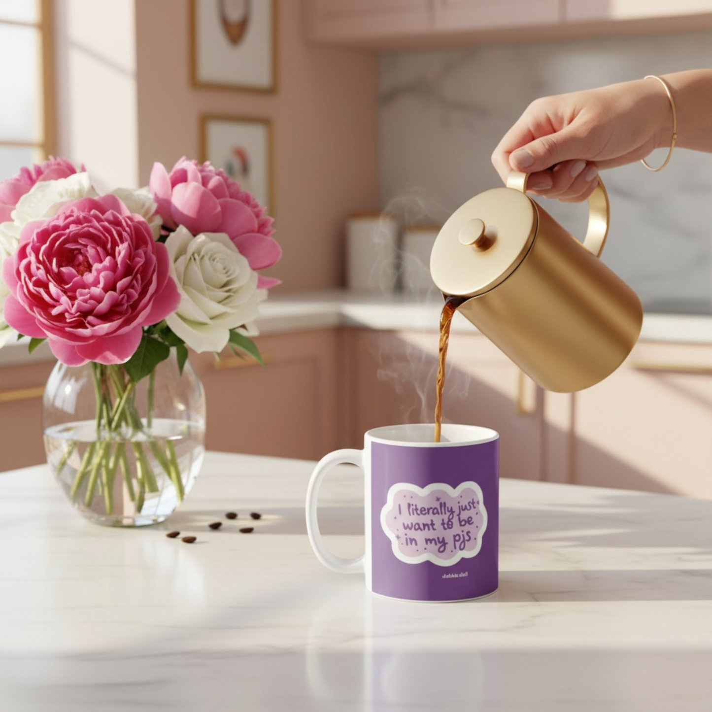 I Literally Just Want to Be in My PJs: Funny Mug