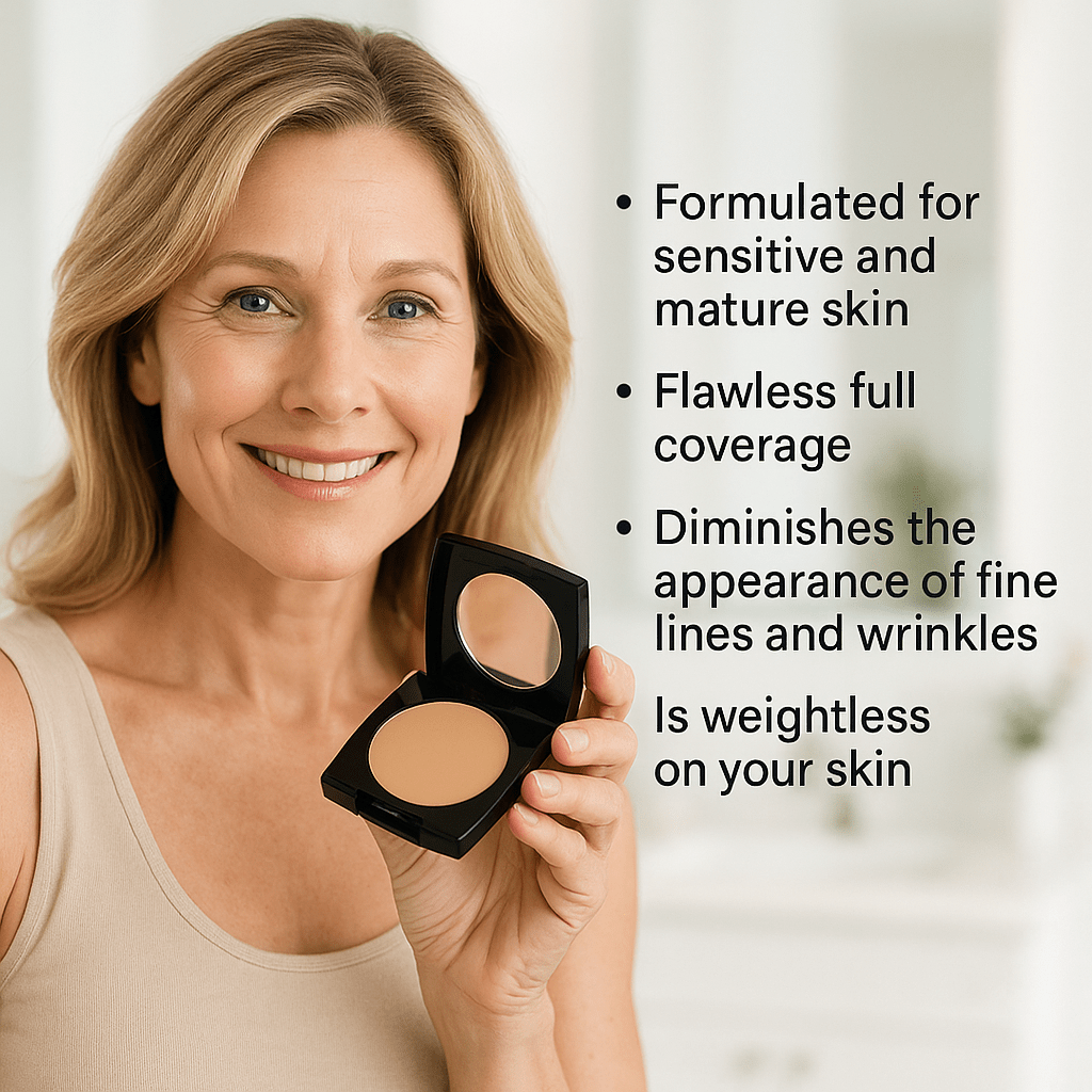 Danyel' Soft Beige Mini Compact and Translucent Powder-1
