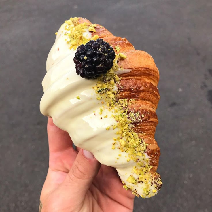 Andy Anand White Chocolate Pistachio Croissant Cake, 10 pc, 2 lb – Hand-Rolled French Butter Croissants, Gourmet Birthday Gift Box