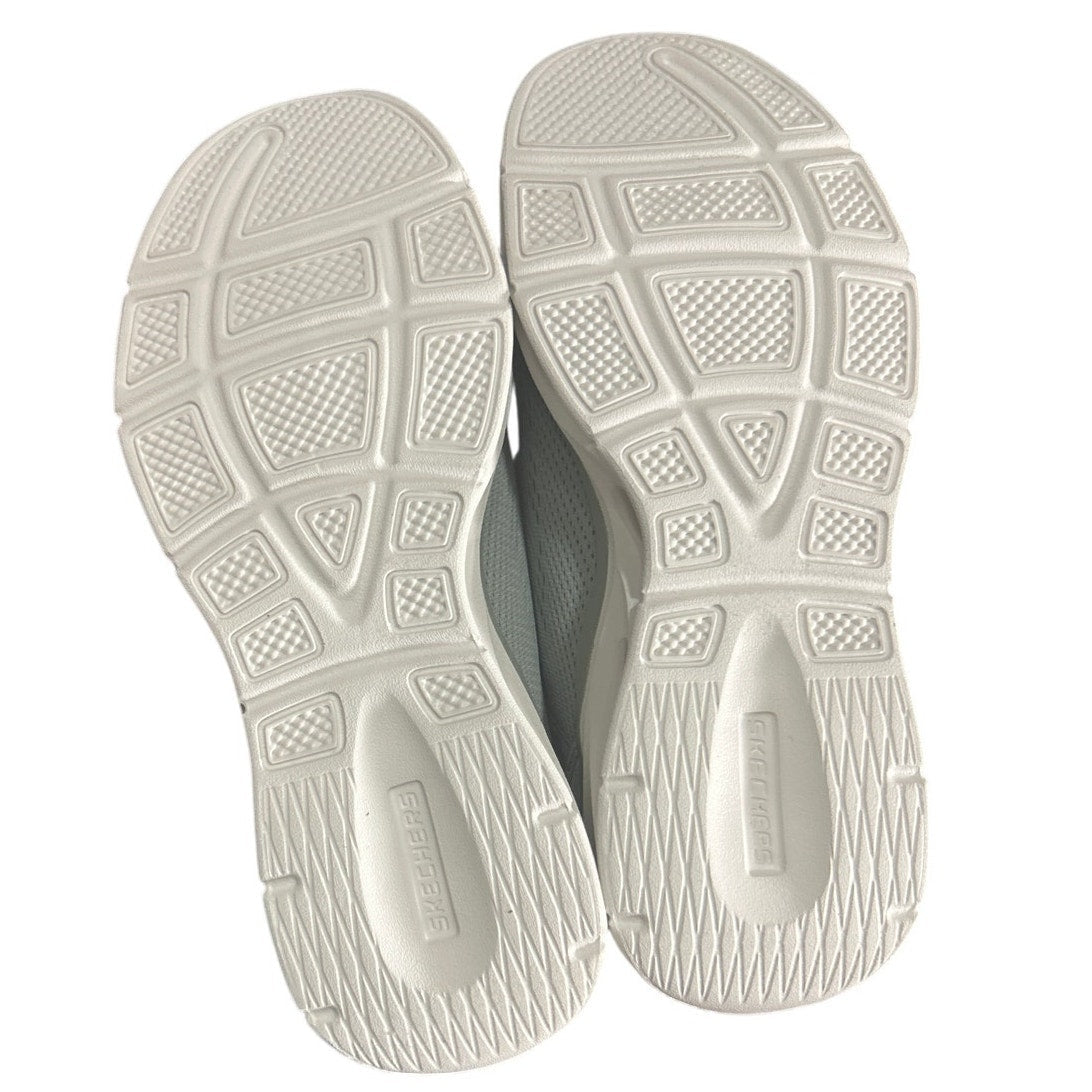 New In Box Skechers Womens Size 7.5 Gray Mesh Hands Free SwiftFit Slide In Shoes