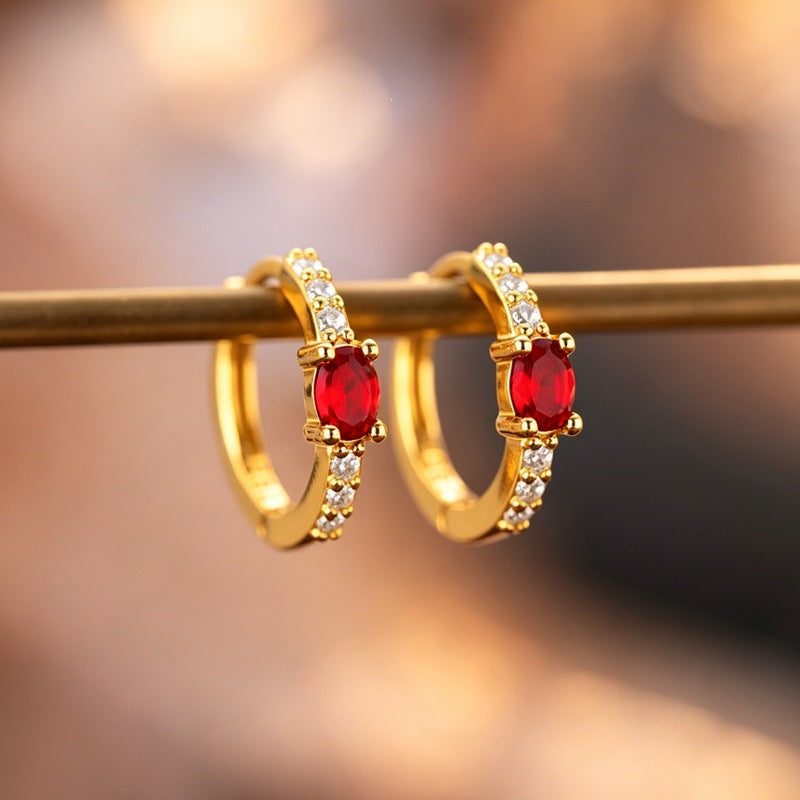 Zircon-Inlaid Earrings For Women