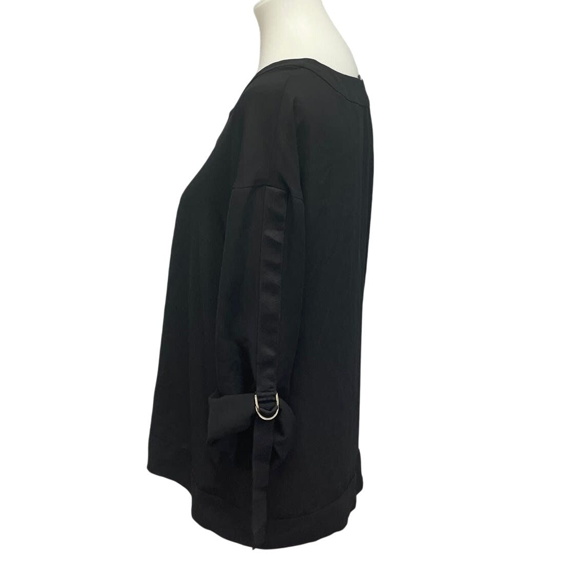 Worthington Womens Medium Sheer Tabbed Roll Up Sleeve V-Neck Polyester Blouse