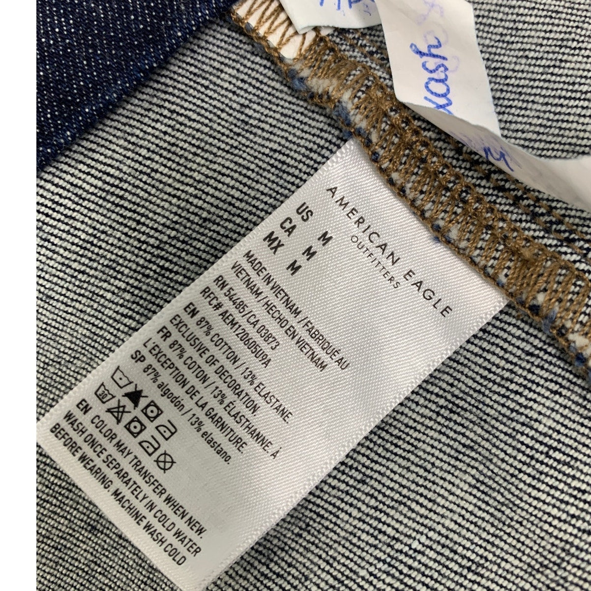 New American Eagle Womens Medium Sleeveless Open Back Denim Sheath Dress