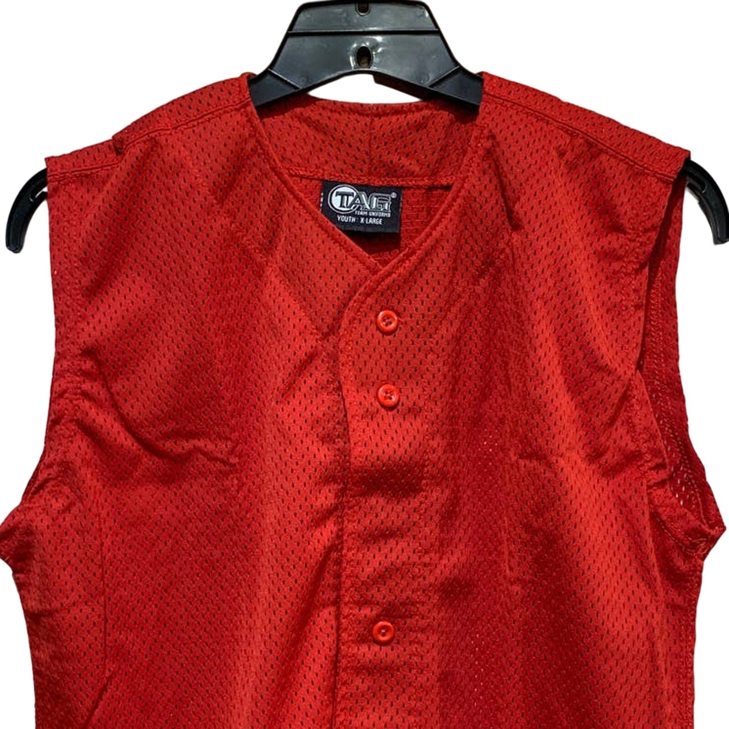 New Tag Team Uniform Adult XL Button Down Baseball Mesh Jersey Tank Top Vest