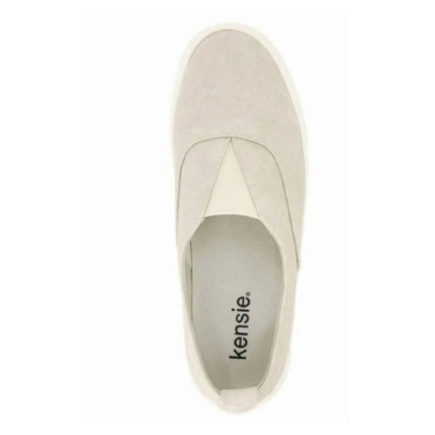 Kensie Womens Size 6 Beige Salia Slip On Flexible Comfort Sneaker Shoes