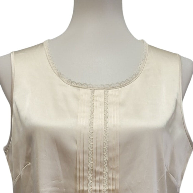 Chicos Womens Size 1 Small PolySpandex Sleeveless Crew Neck Shiny Tunic Top