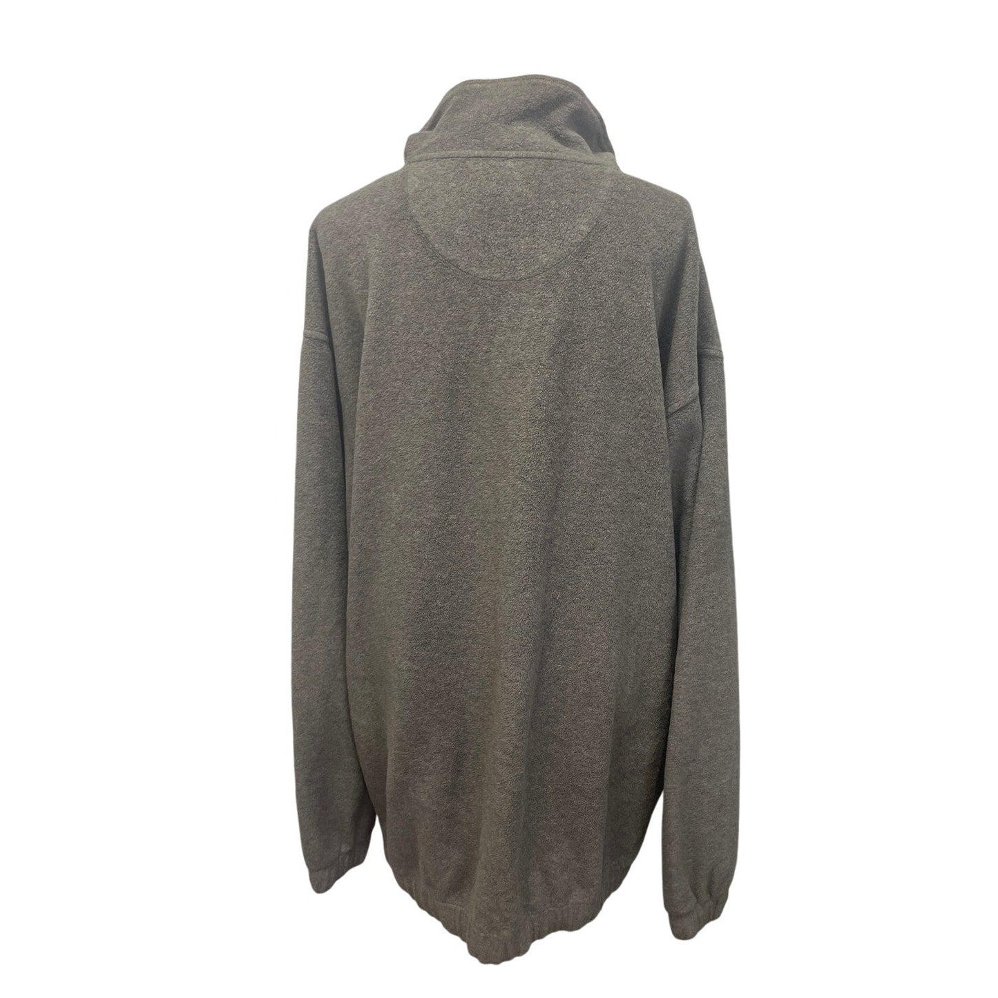 Ocean Pacific Mens 2XT Gray PolyRayon Long Sleeve Quarter Zip Fleece Pullover