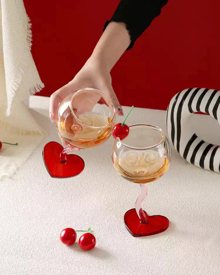 Heart Wine Glass Set-3