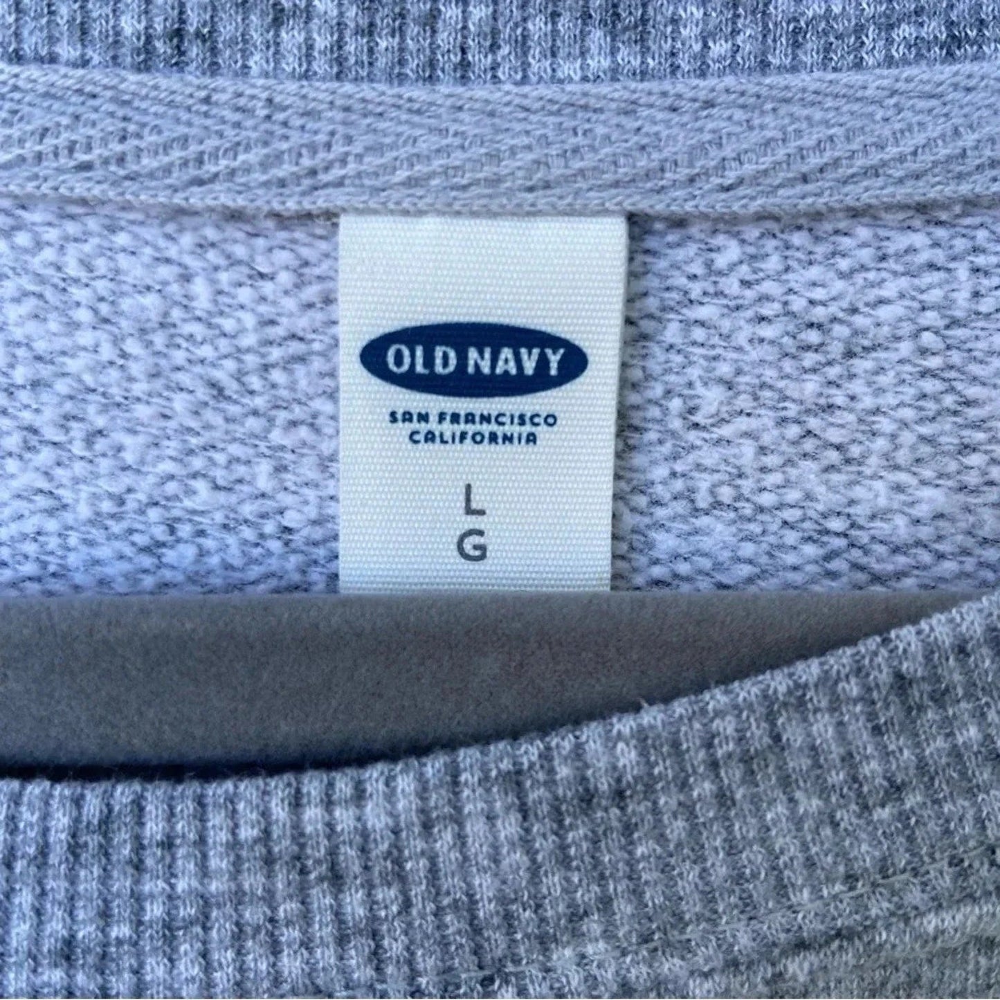 Old Navy Womens Large Heathered Gray Sunday Long Sleeve Crew Neck Sweatshirt