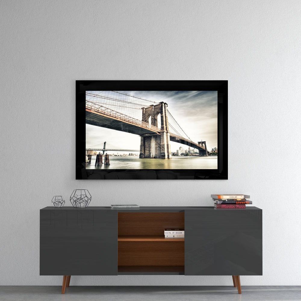 Brooklyn Bridge Glass Wall Art