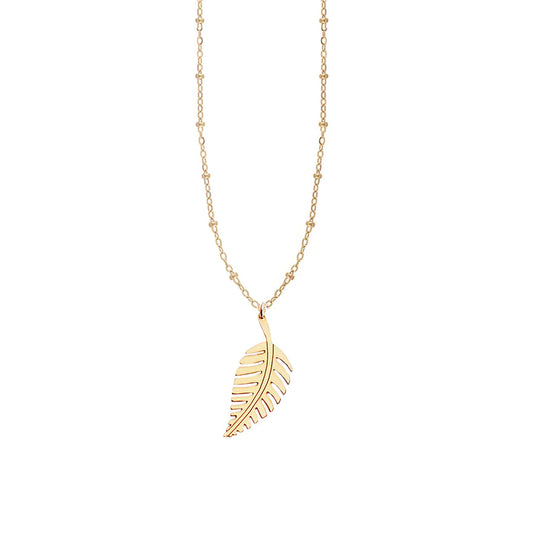Demeter Leaf Beaded Necklace