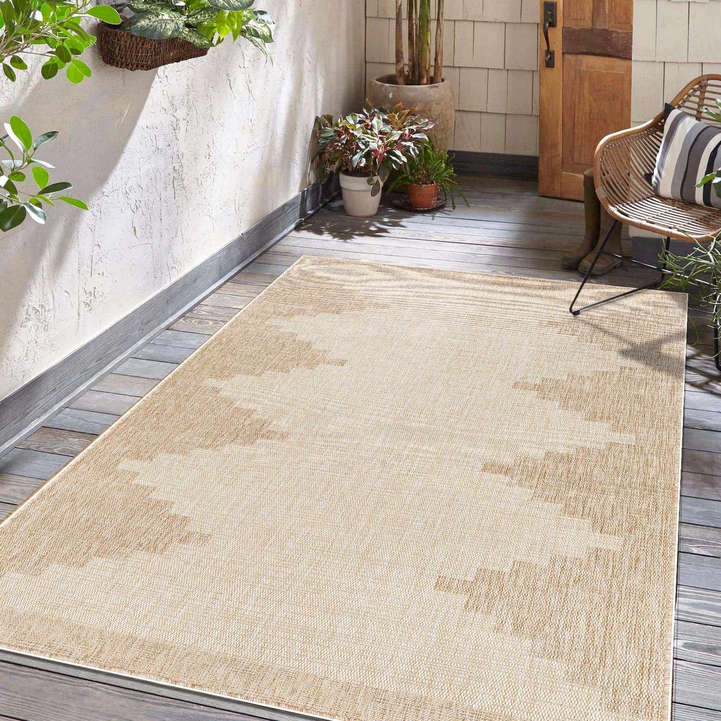 Djugun Beige Indoor & Outdoor Rug-1