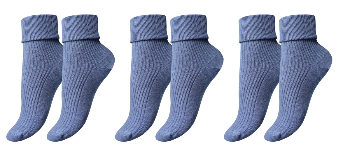 tittimitti® 100% Organic Combed Cotton Luxury Women's Socks 3-Pack. Made in Italy.