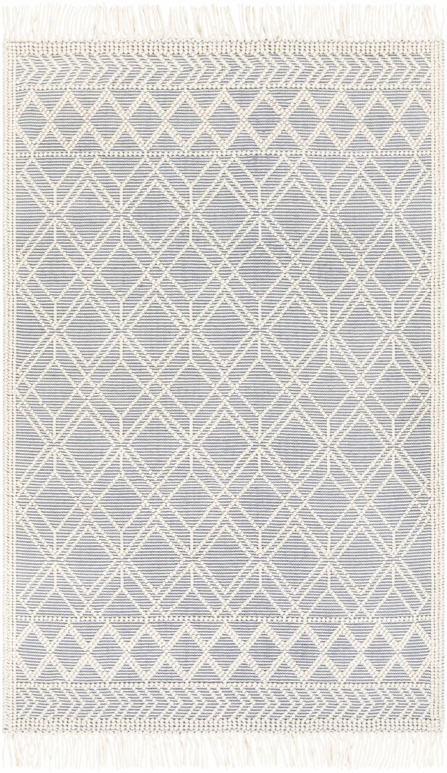Ramsbury Denim Blue Wool Rug-1