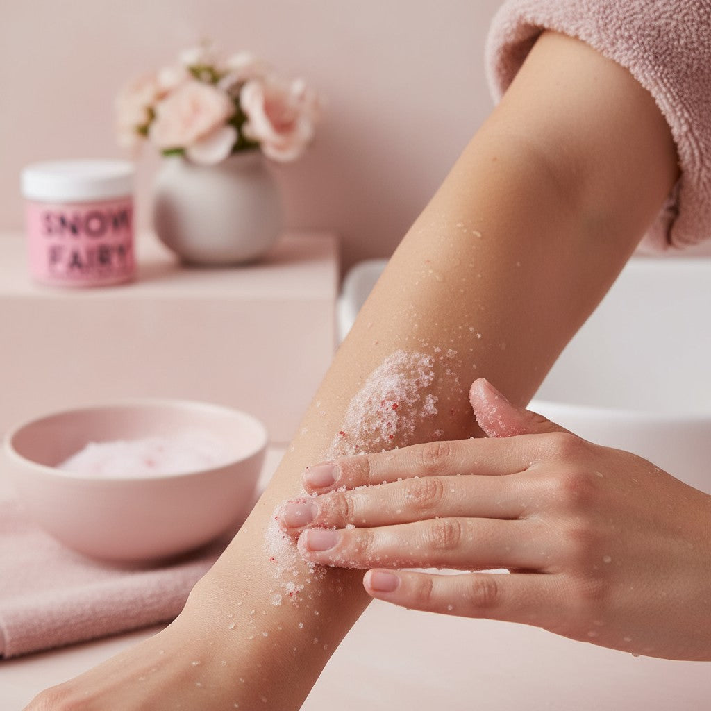 Snow Fairy Strawberry Exfoliate Body Scrub-4