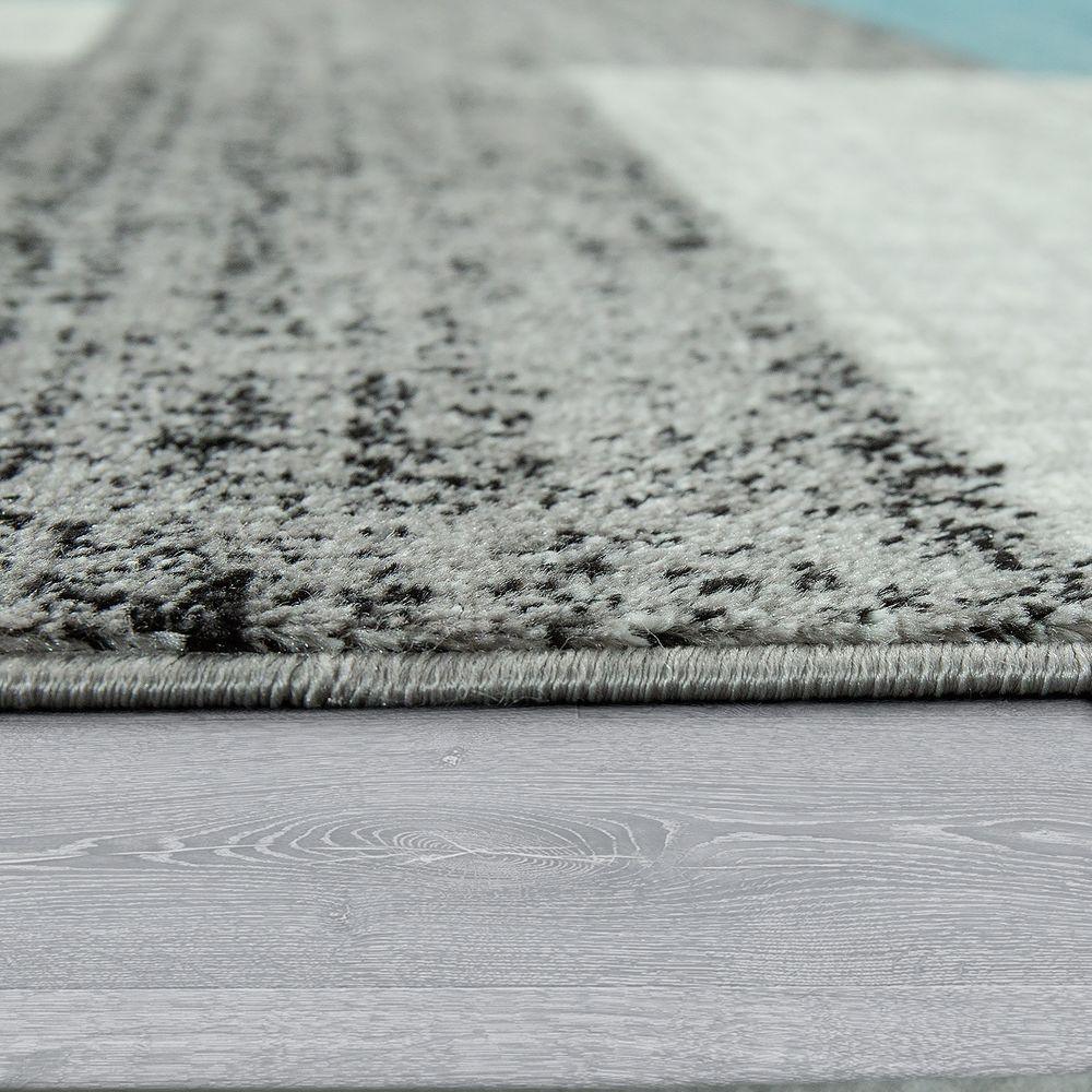 Designer Rug Sinai Checkered Pattern - Light Blue Grey-3