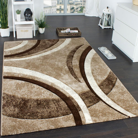 Designer Rug Brilliance Brown Beige Geometric Pattern-0