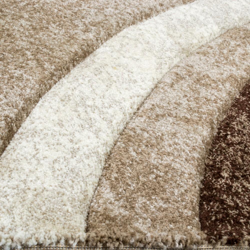 Designer Rug Brilliance Brown Beige Geometric Pattern-3