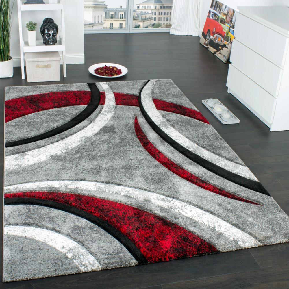 Designer Rug Brilliance Grey Red Geometric Pattern-0