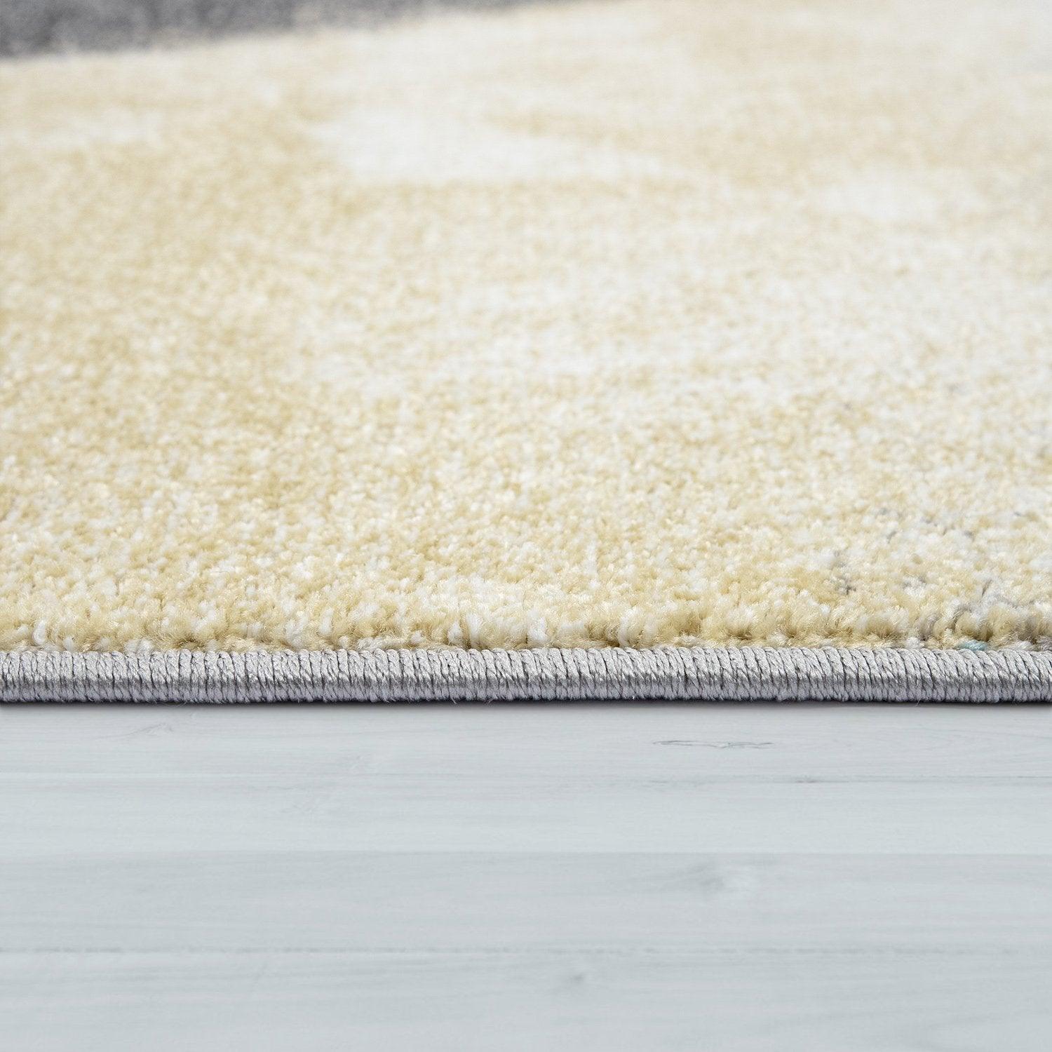 Designer Rug For Living Room, Pastel Colours, Colour Gradients, Abstract In Yellow-3