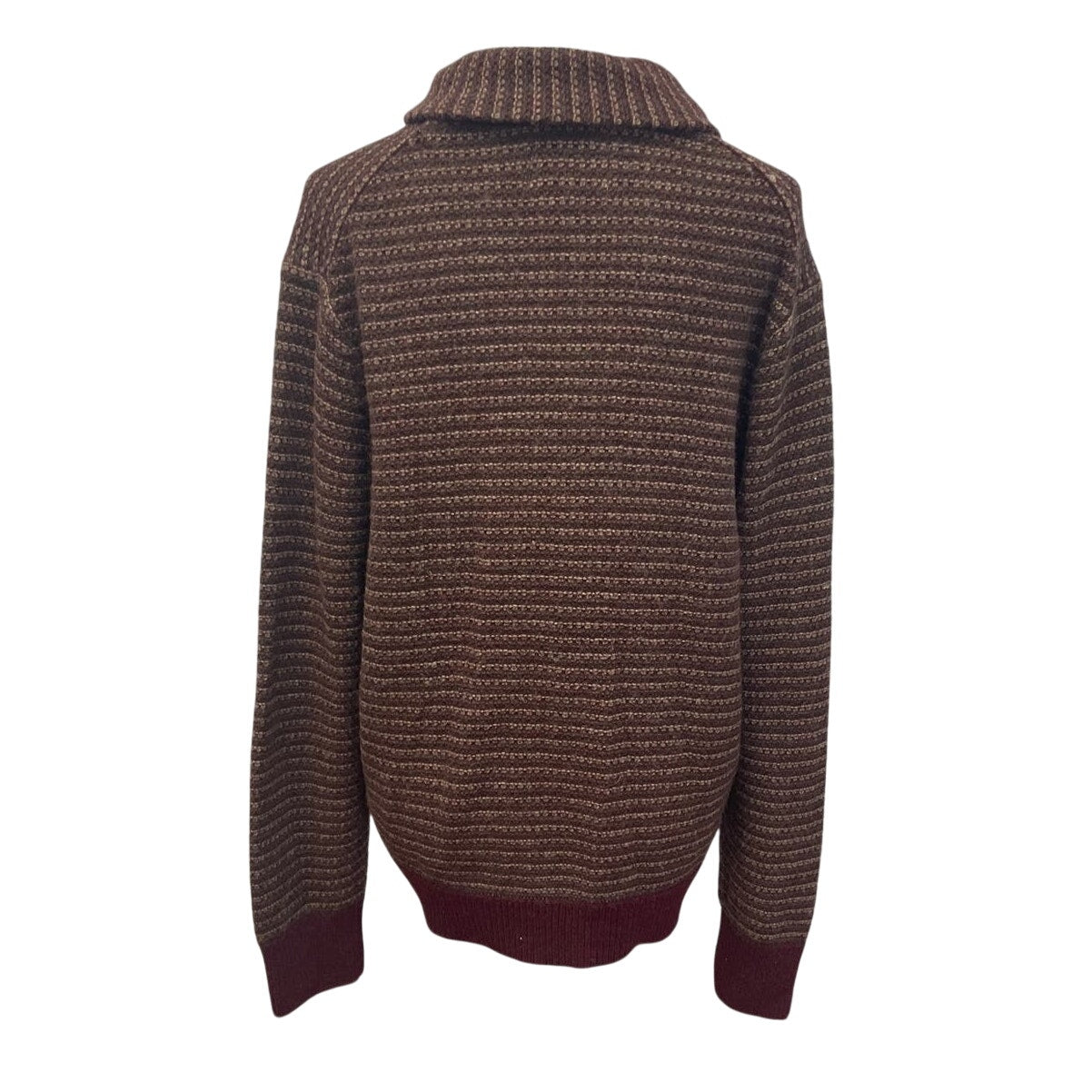 Haggar Clothing Mens Large Wool Blend Long Sleeve Collared Pullover Sweater