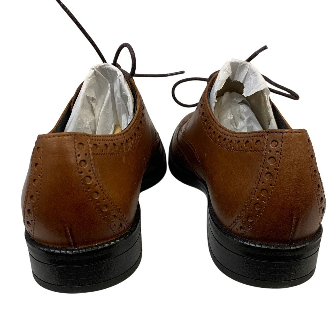 Cole Haan Mens Size 8.5 Brown British Tan Me Wing Oxford Round Toe Lace Up Shoes