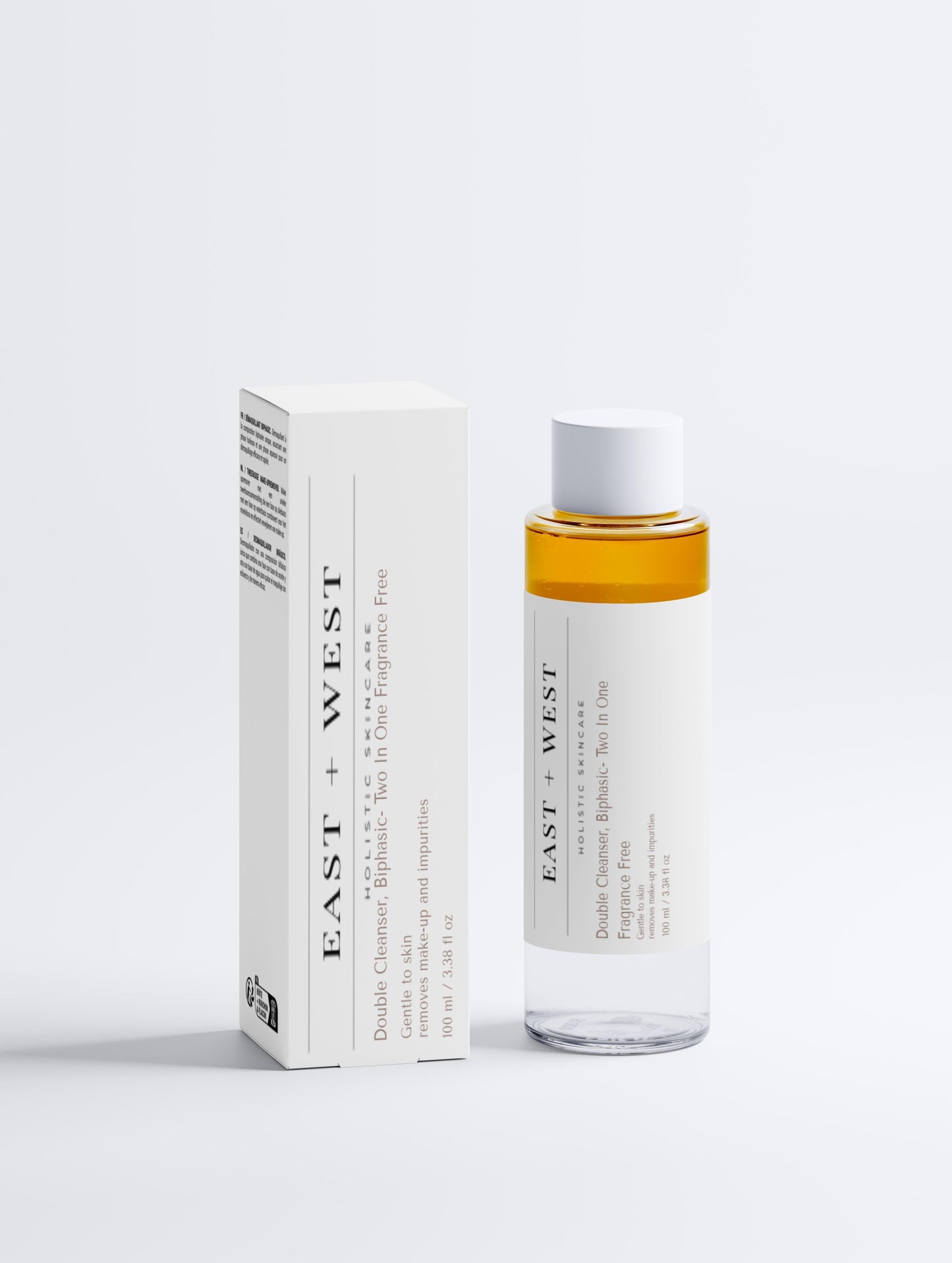BiPhasic Make-up Remover, Fragrance Free (cleanser/natural oil + water for healthy skin)