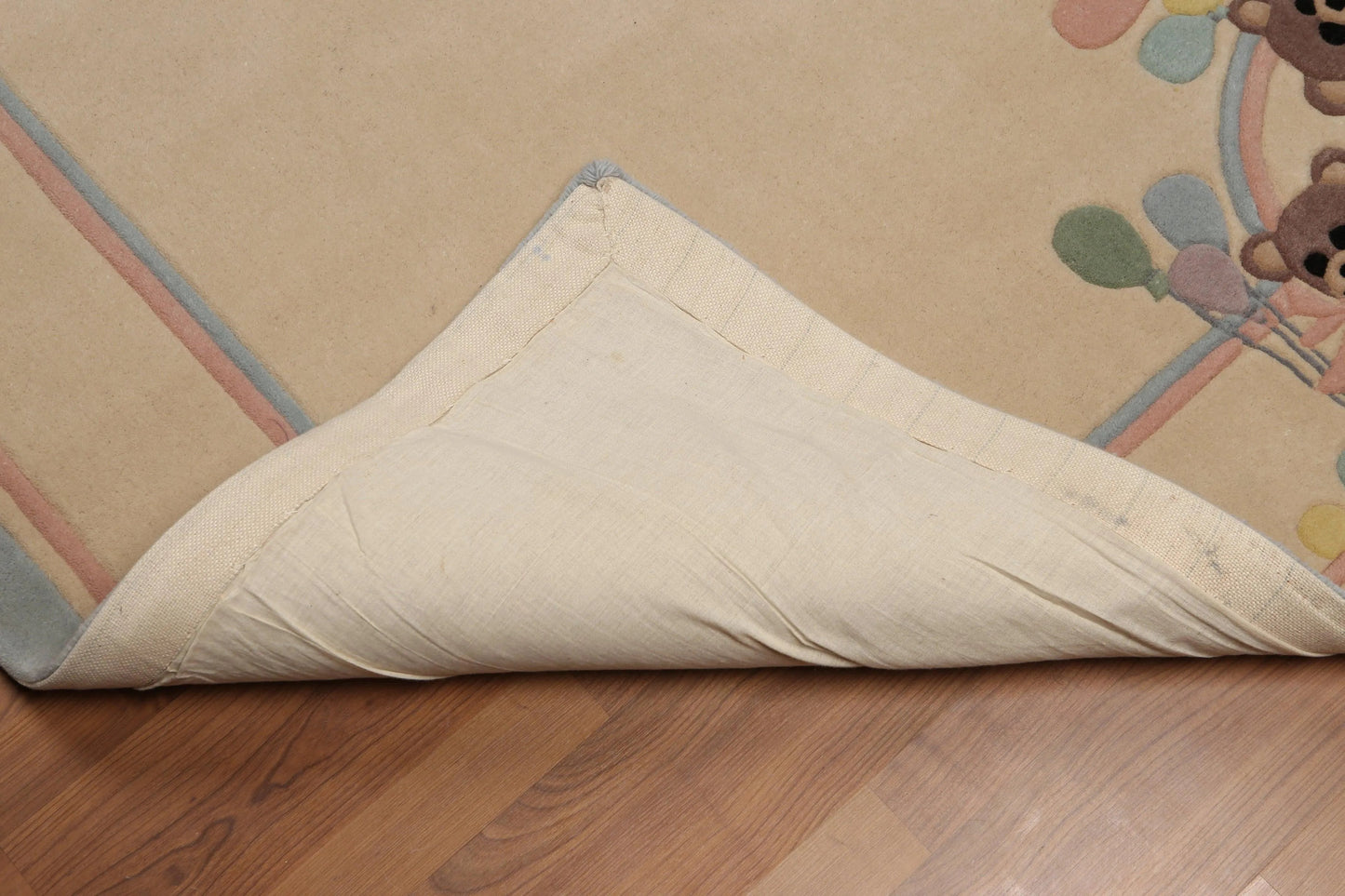4' x 6' Handmade 100% Wool Plus pile Area rug Beige 4' x 6'-4