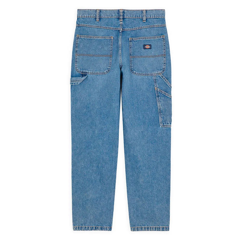 Blue jeans on a white background