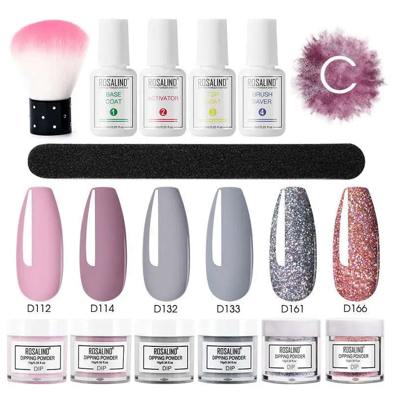 Dipping Powder Nail Beauty Set with Brush