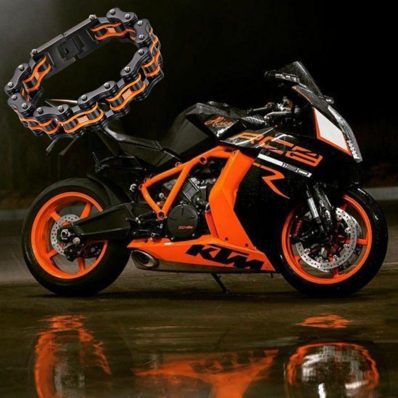Diverse color motorcycle chain-style bracelet