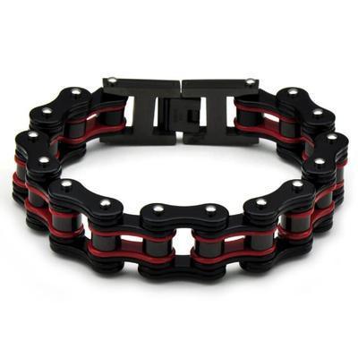 Diverse color motorcycle chain-style bracelet
