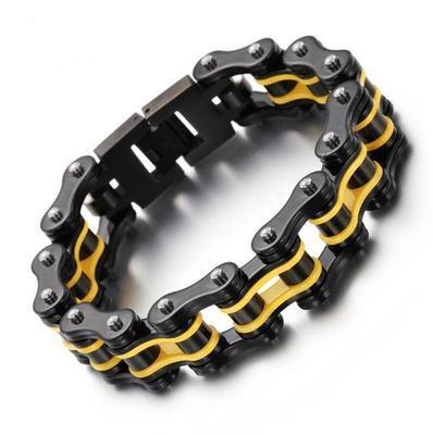 Diverse color motorcycle chain-style bracelet