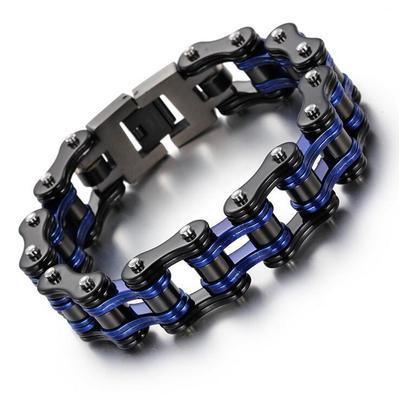 Diverse color motorcycle chain-style bracelet