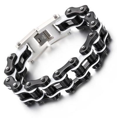 Diverse color motorcycle chain-style bracelet