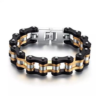 Diverse color motorcycle chain-style bracelet