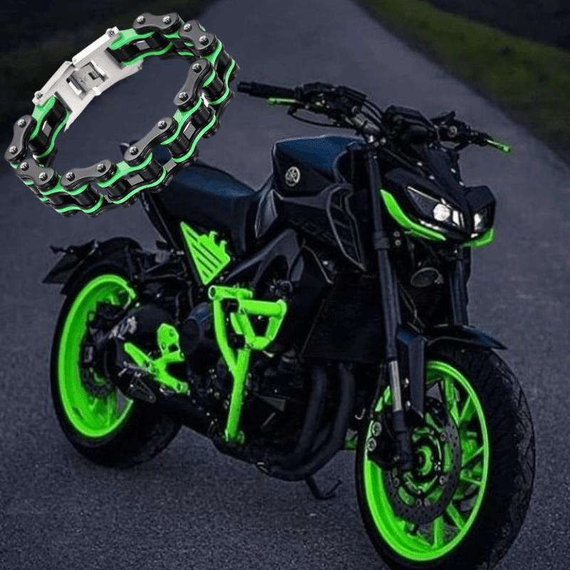 Diverse color motorcycle chain-style bracelet